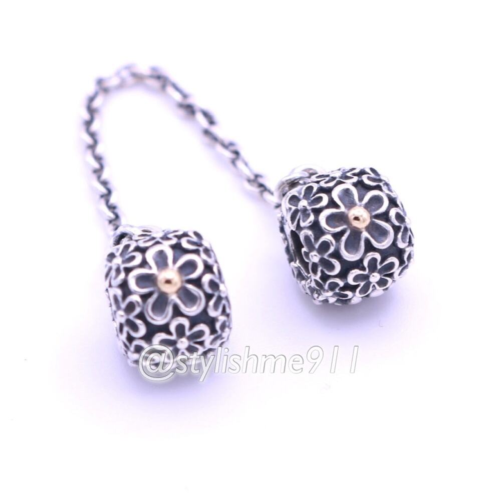Authentic PANDORA Bouquet Clip Safety Chain - Picture 11 of 12